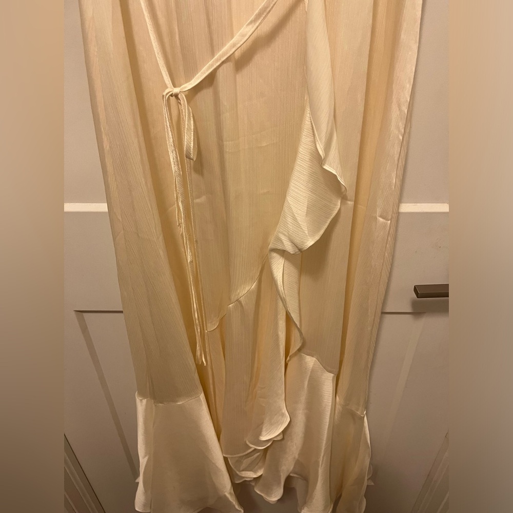 NWT TAYLOR CHIFFON MIDI RUFFLED DRESS - Picture 2 of 5